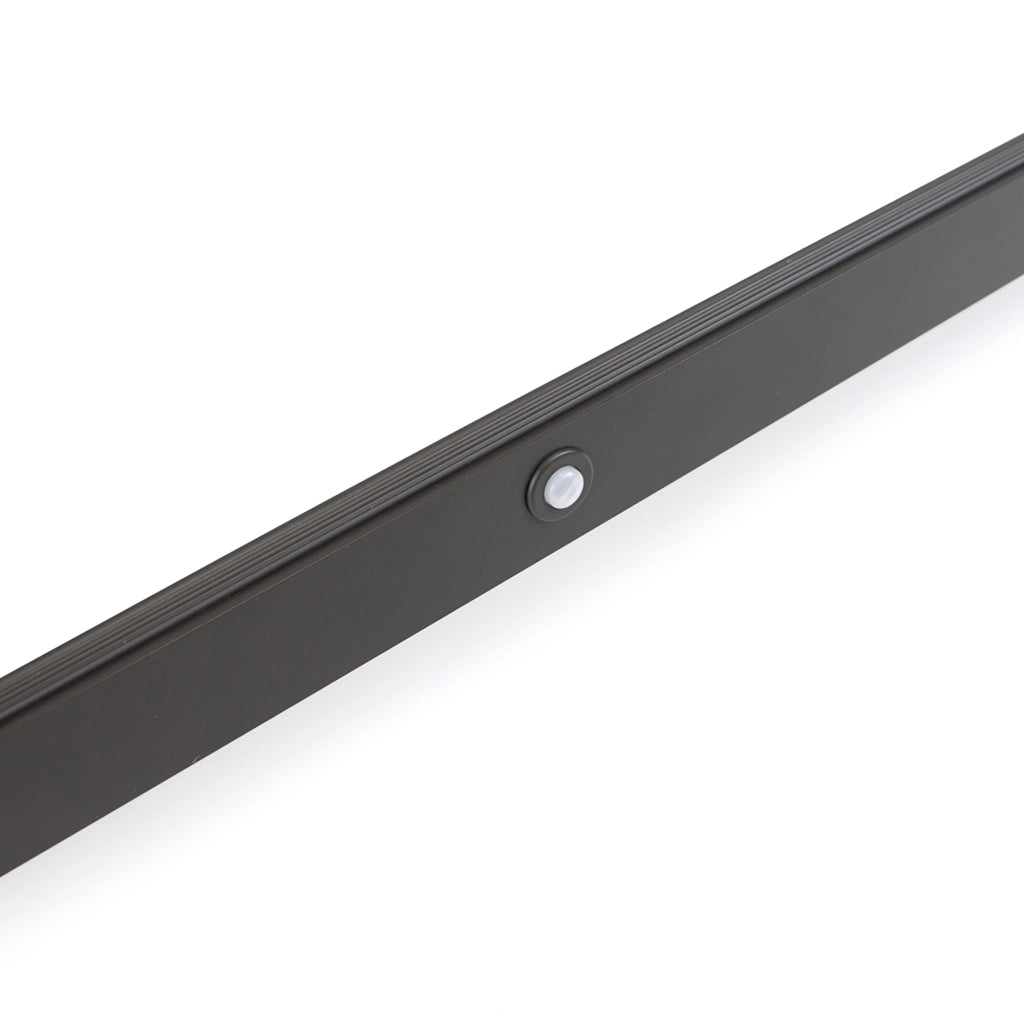 Emuca Barra appendiabili per armadi Castor con luce LED, batteria rimovibile e sensore di movimento, 1.008, Verniciato moka, 1 u.