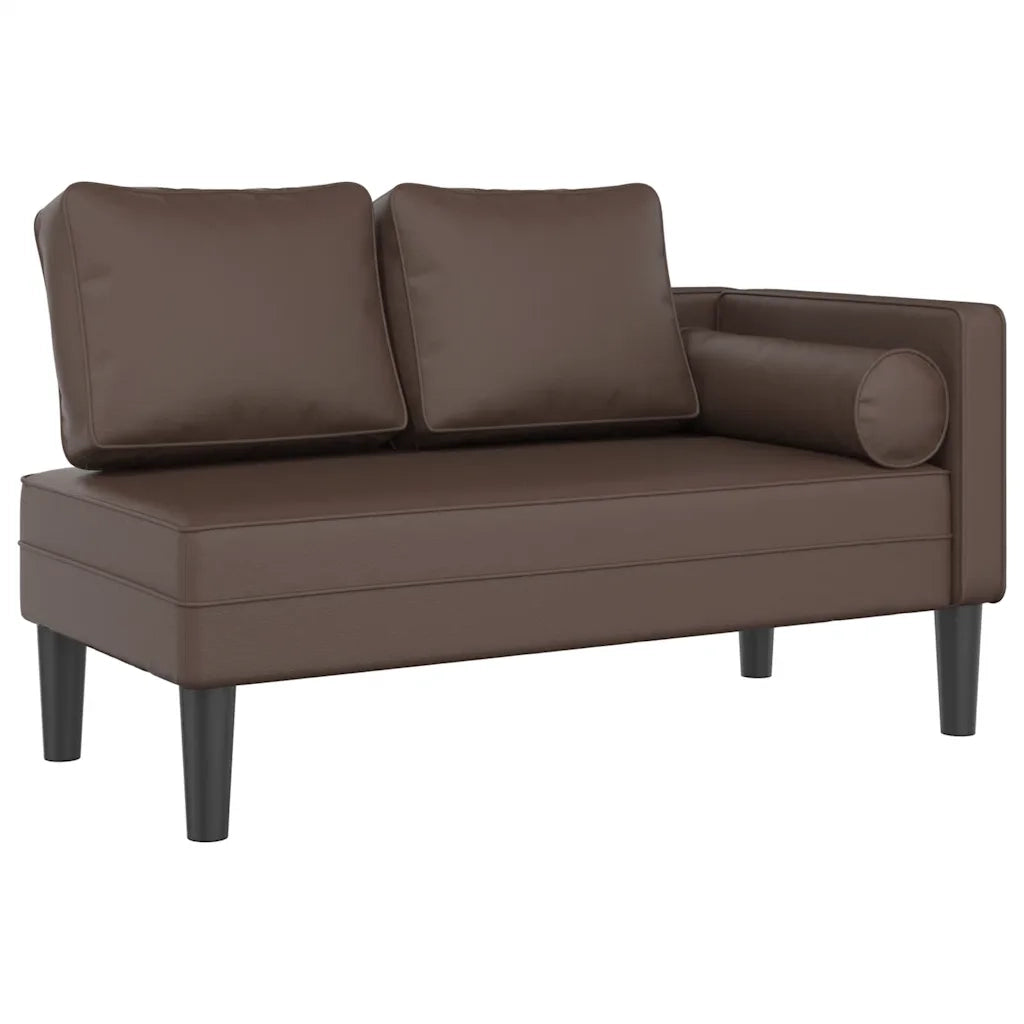 Sdraio con Cuscini Marrone in Similpelle CFW4990545