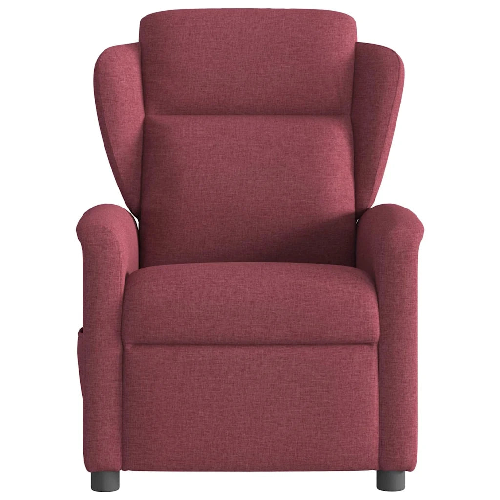 vidaXL Poltrona Elettrica Reclinabile Rosso Vino in Tessuto