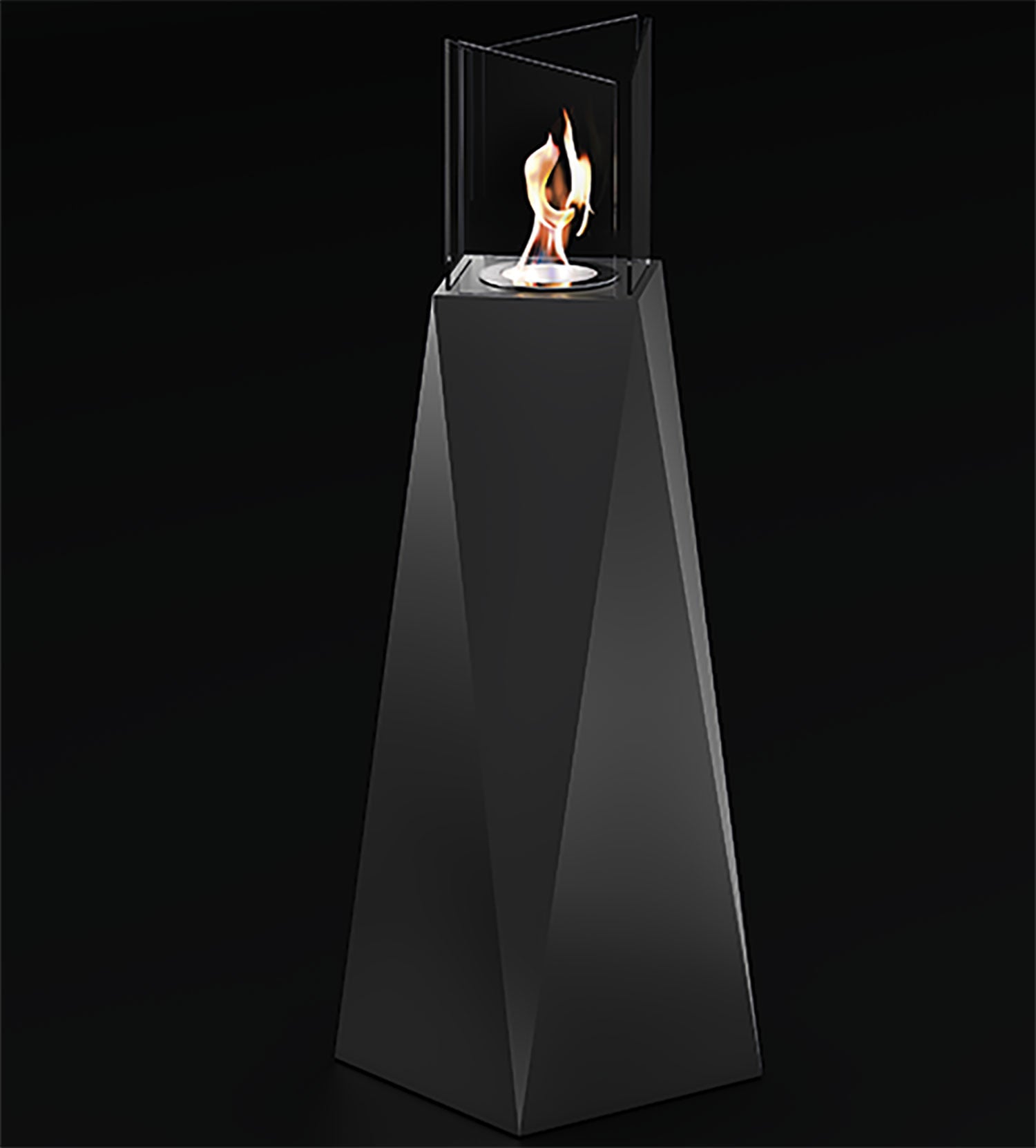 Camino a Bioetanolo da Pavimento 34,5x34,5x120 cm 1500W 1,2L Nairobi Nero