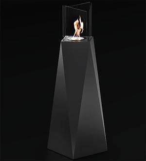 Camino a Bioetanolo da Pavimento 34,5x34,5x120 cm 1500W 1,2L Nairobi Nero