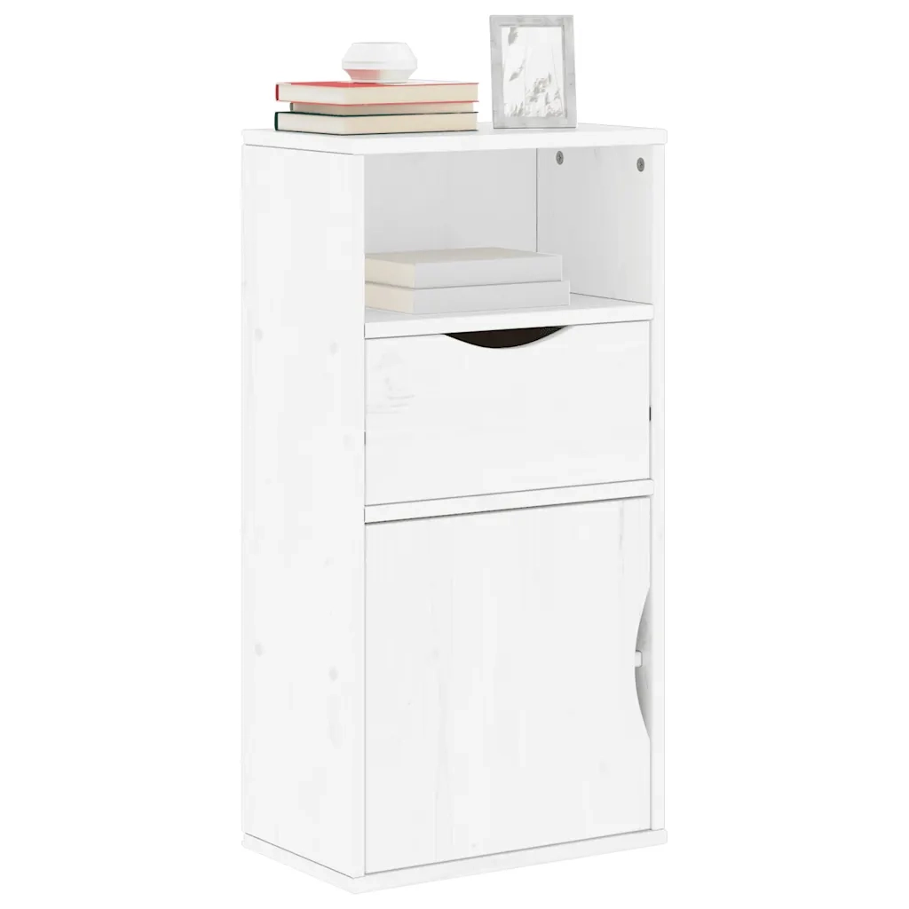 Armadietto Laterale con Cassetto ODDA Bianco 40x24x79 cm 4103600