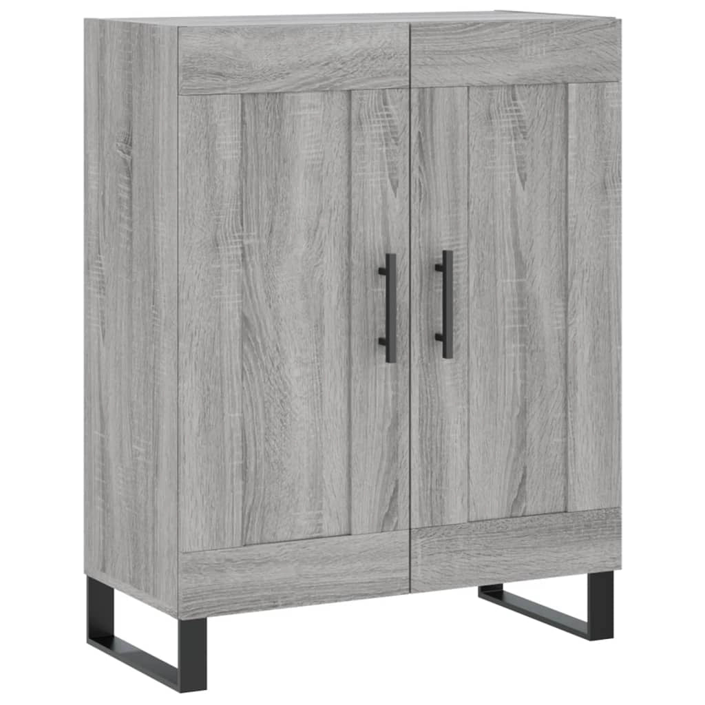 Buffet credenza cassettiera armadio mobile contenitore organizer cucina soggiorno salotto rovere Sonoma alto 69,5 x 34 x 180 cm legno ingegnerizzato grigio 02_0035581