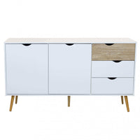 Mobile Bradley 147x39x82 h cm in Legno Bianco
