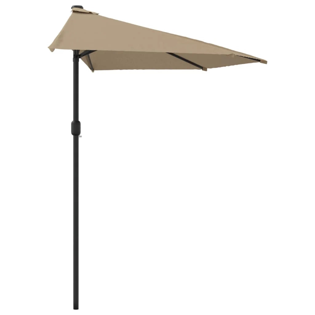 Ombrellone da balcone con palo in alluminio 270 x 135 cm mezzo tortora 02_0008306