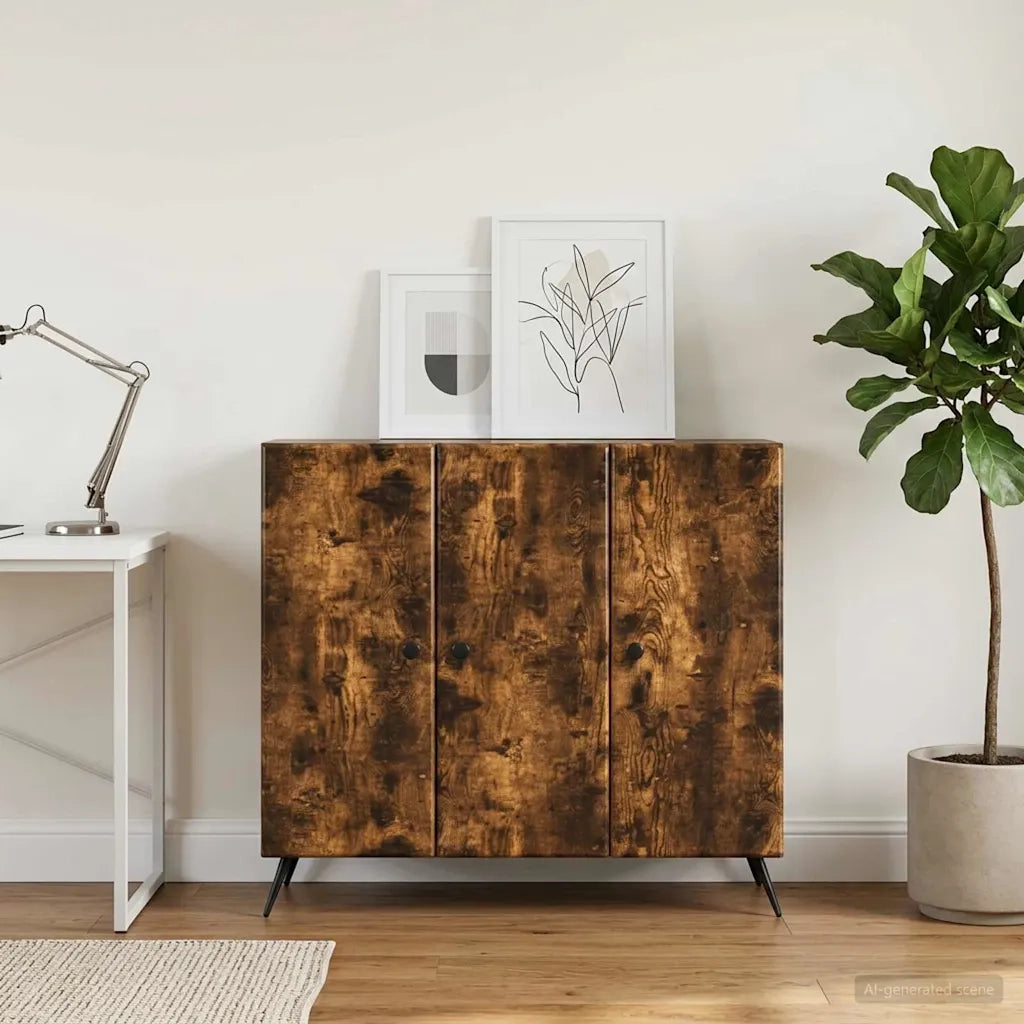 Credenza Rovere Fumo 89 x 34,5 x 80 cm Legno ingegnerizzato 895570