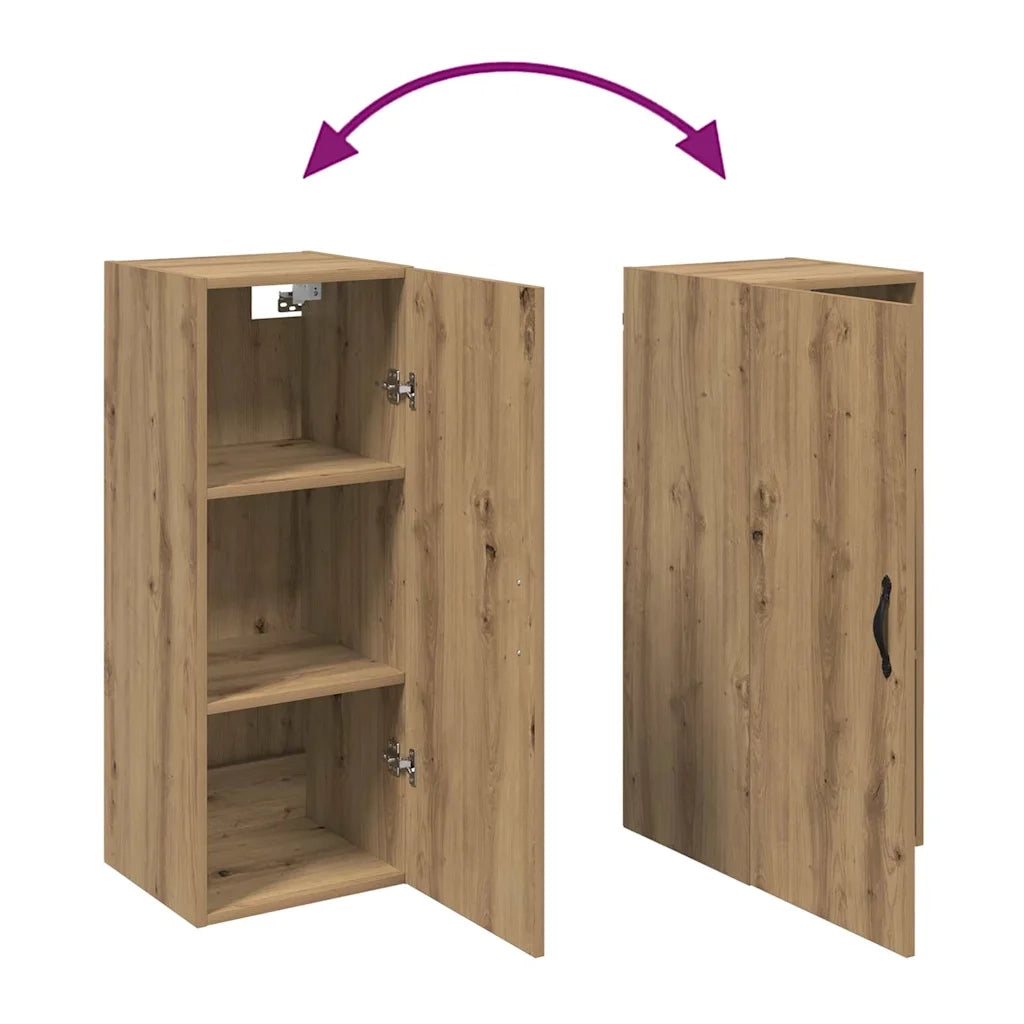 Pensile | Mobile a Parete Rovere artigianale 34,5 x 34 x 90 cm Legno multistrato