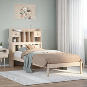 vidaXL Giroletto con Libreria senza Materasso 75x190 cm in Legno Pino