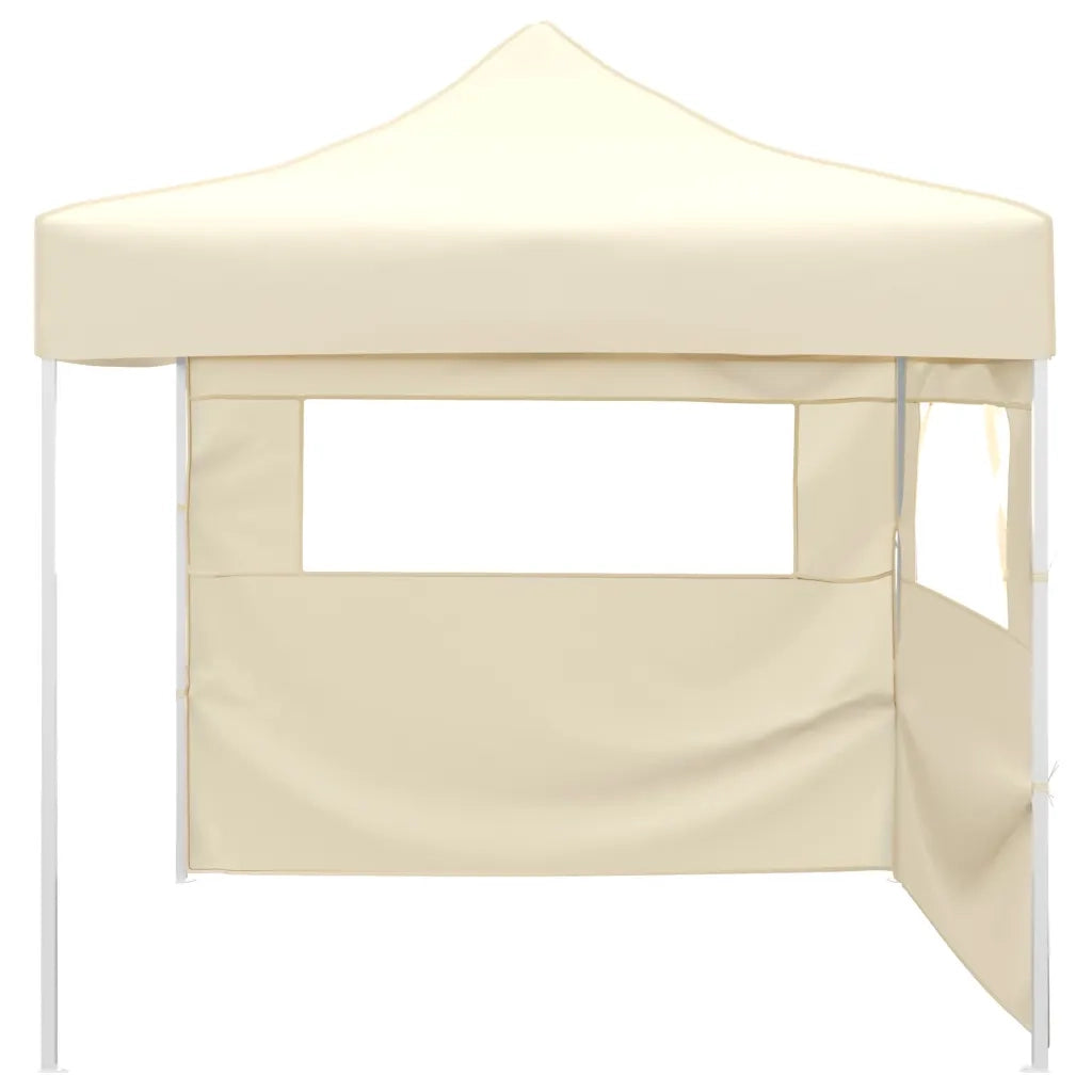 Tenda Pieghevole con 2 Pareti 291x291x315 cm Crema 44960