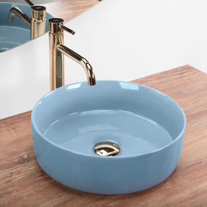 Lavabo Da Appoggio Rea Sami L.blue Shiny