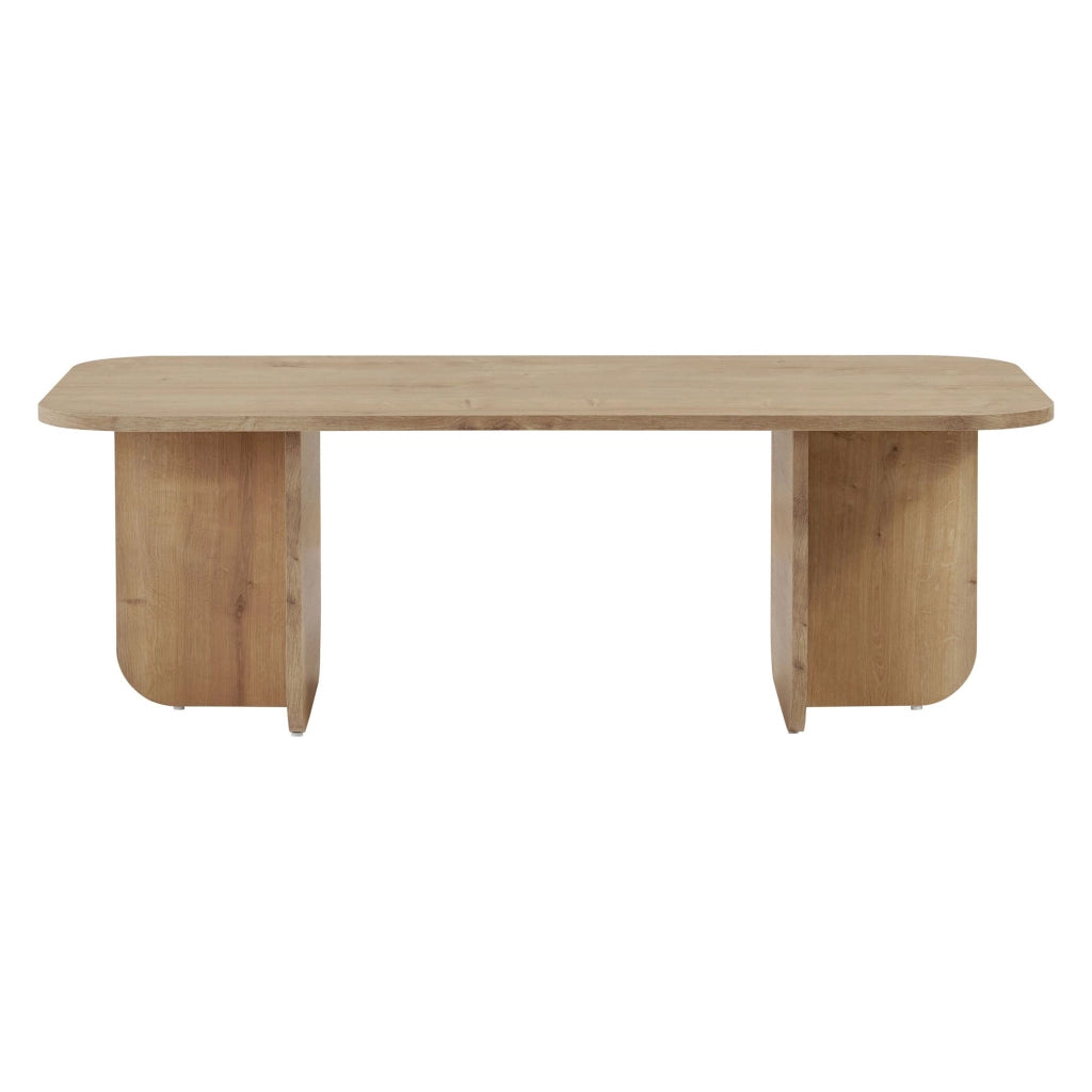Nomeva, Tavolino da Salotto Forma Rettangolare, 120x60x41h cm Marrone Rovere Chiaro