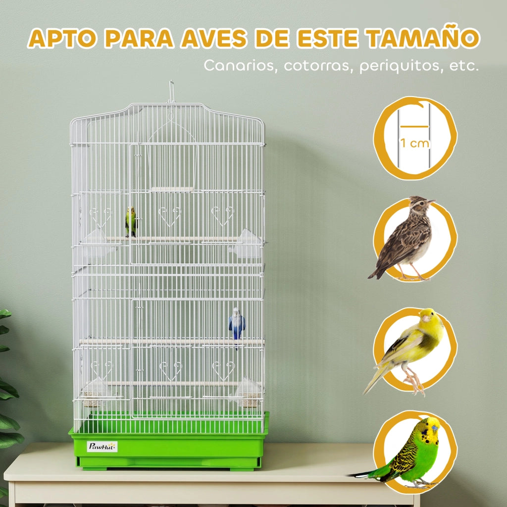 Gabbia per Uccelli ¨C zephmum ¨C Verde 46.5x35.5x92 cm