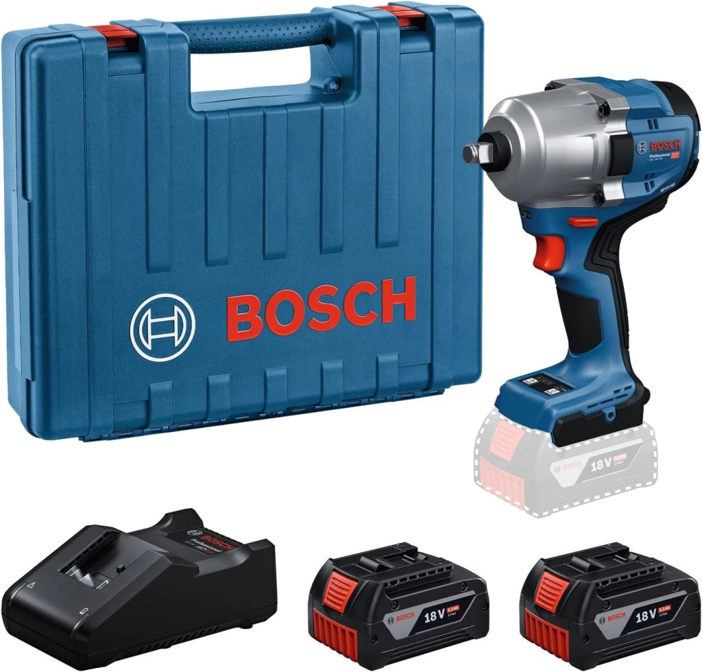 Bosch Professional 18V System Avvitatore a massa battente a batteria GDS 18V-780 (incl. 2 batterie 5.0Ah, GAL 18V-40, valigetta)
