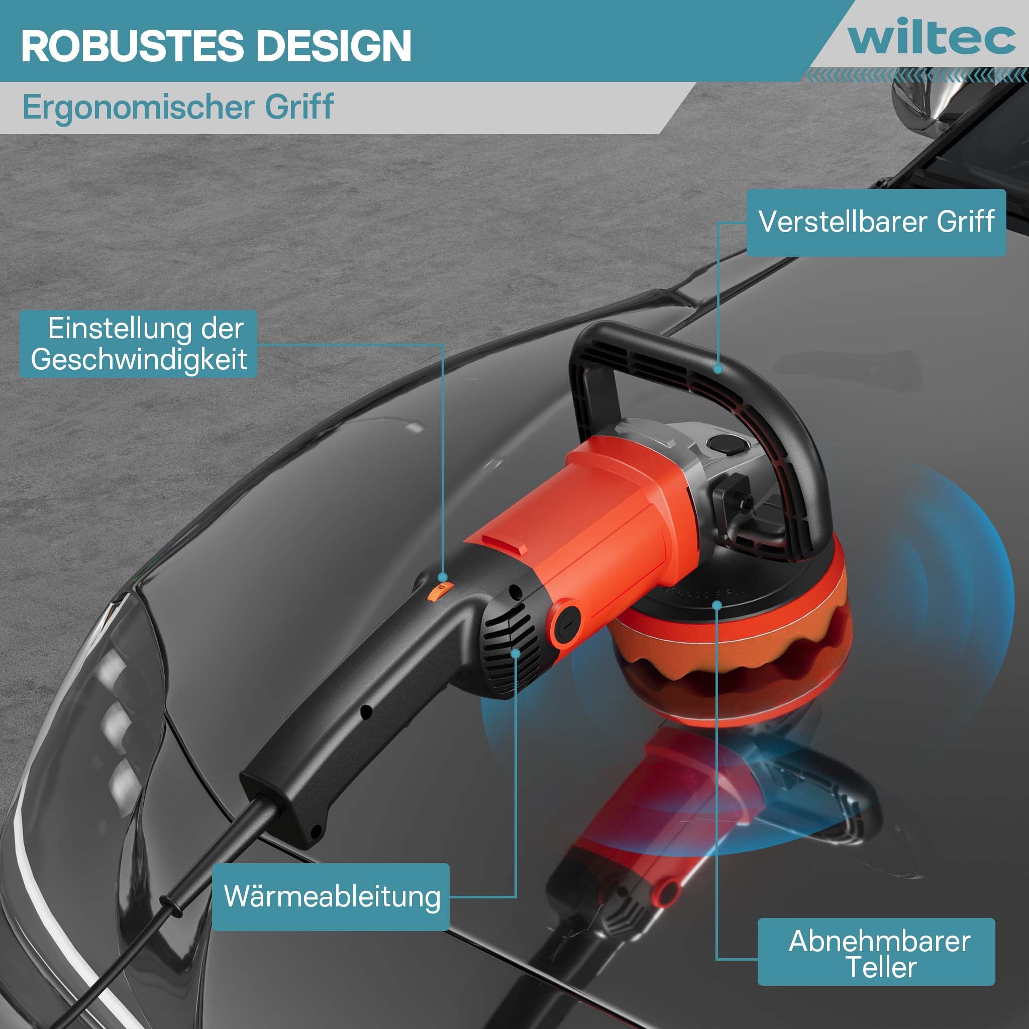 Lucidatrice 1200W Con borsa Levigatrice a 6 livelli fino a 3000rpm Smerigliatrice rotativa