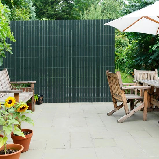 Schermo per giardino in PVC da 1,6x4m per privacy - separazione per giardino e schermo per balcone in verde da 1,6x4m