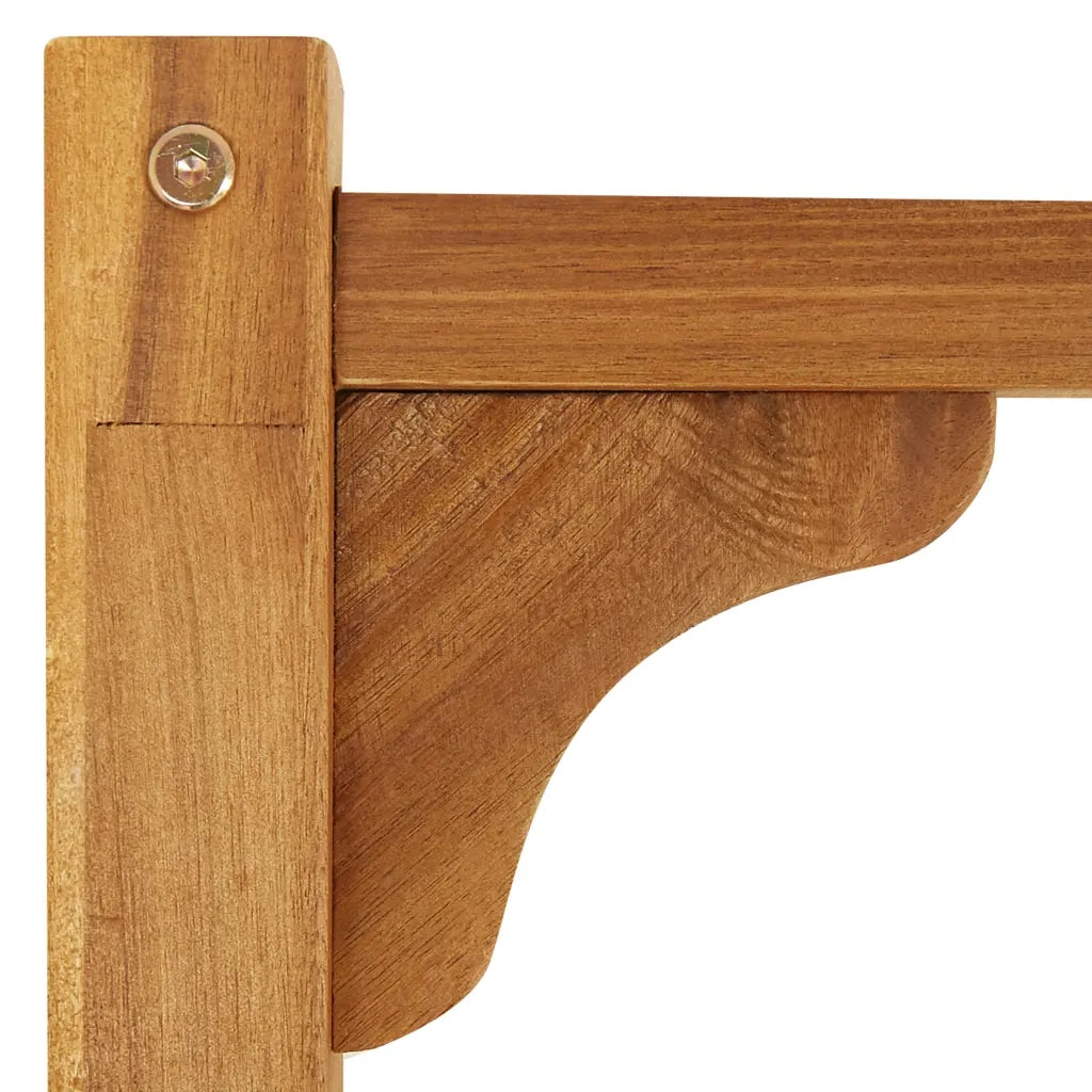 Lettino Prendisole Doppio con Tende e Cuscini in Legno Acacia cod mxl 41584