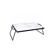 Beloli PIETRA COTTURA IMPUGNATURE+PIEDI Pietra Lavica per Cottura con Impugnature e Piedi Rialzo Ripiegabili Dimensioni 40x60 cm spessore 2 cm colore Nero