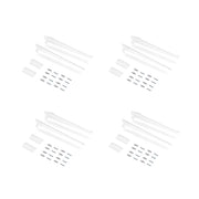 Kit per Fissaggio Mensole 230 mm in Acciaio Emuca Bianco