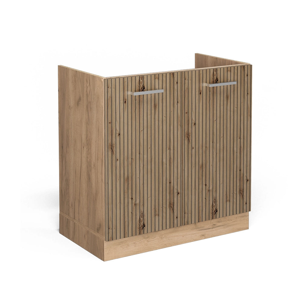 Vicco Mobile lavello cucina Rovere artigianale 80 cm senza piano di lavoro