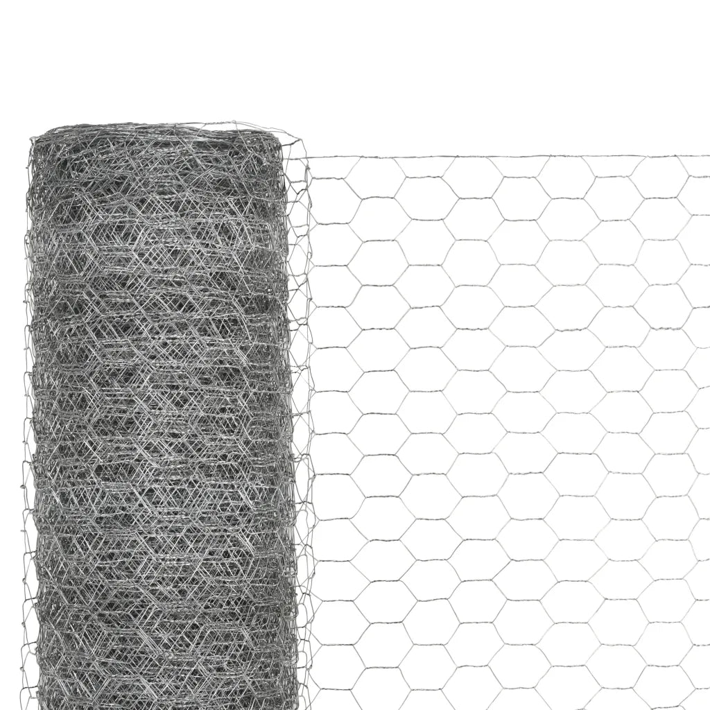 Recinzione da Giardino | Recinzione in Rete per Pollaio Acciaio Zincato 25x1,5m Argento