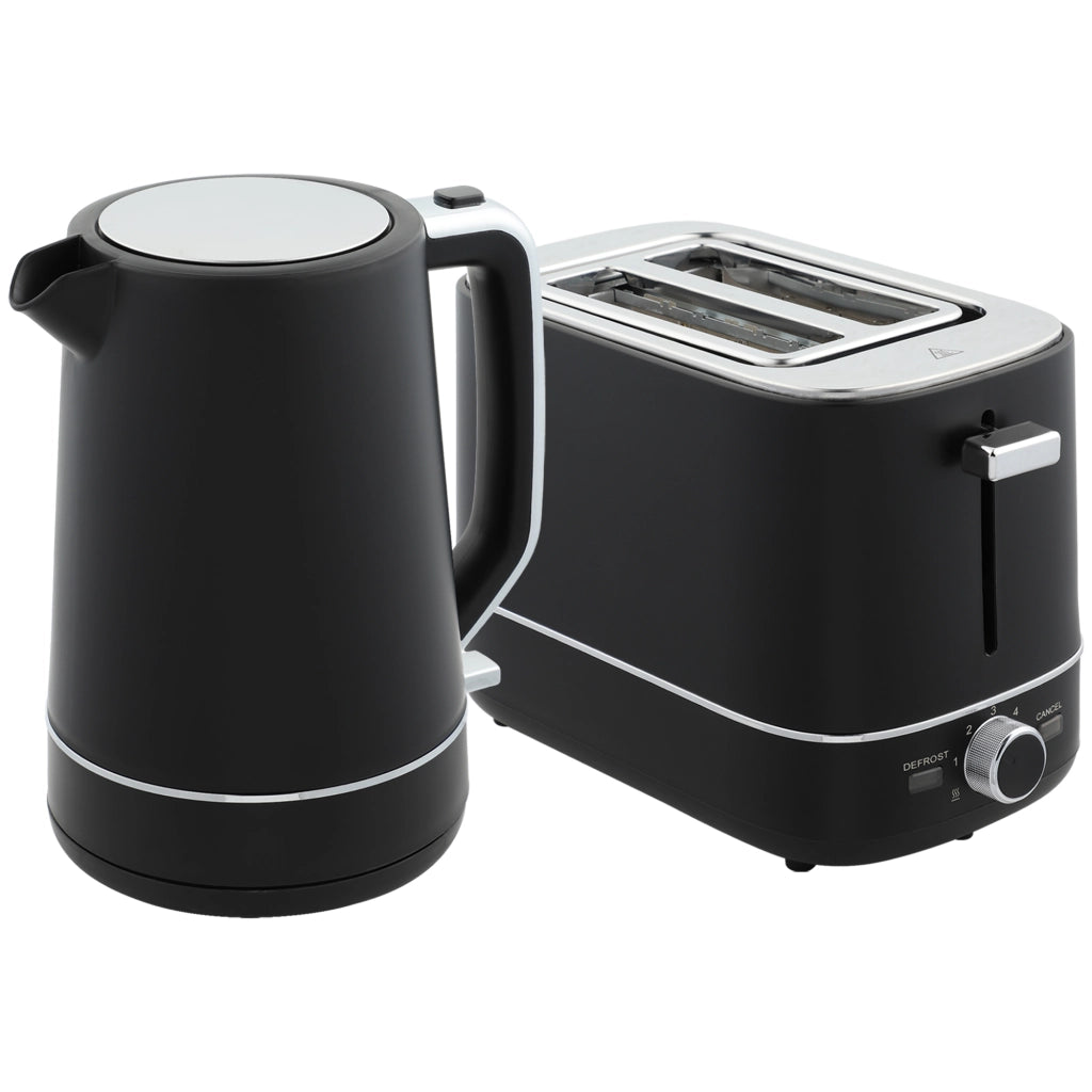 Bollitore e Toaster Set ¨C Zephmum ¨C 1,7L 6 Livelli Tostatura Nero/Acciaio