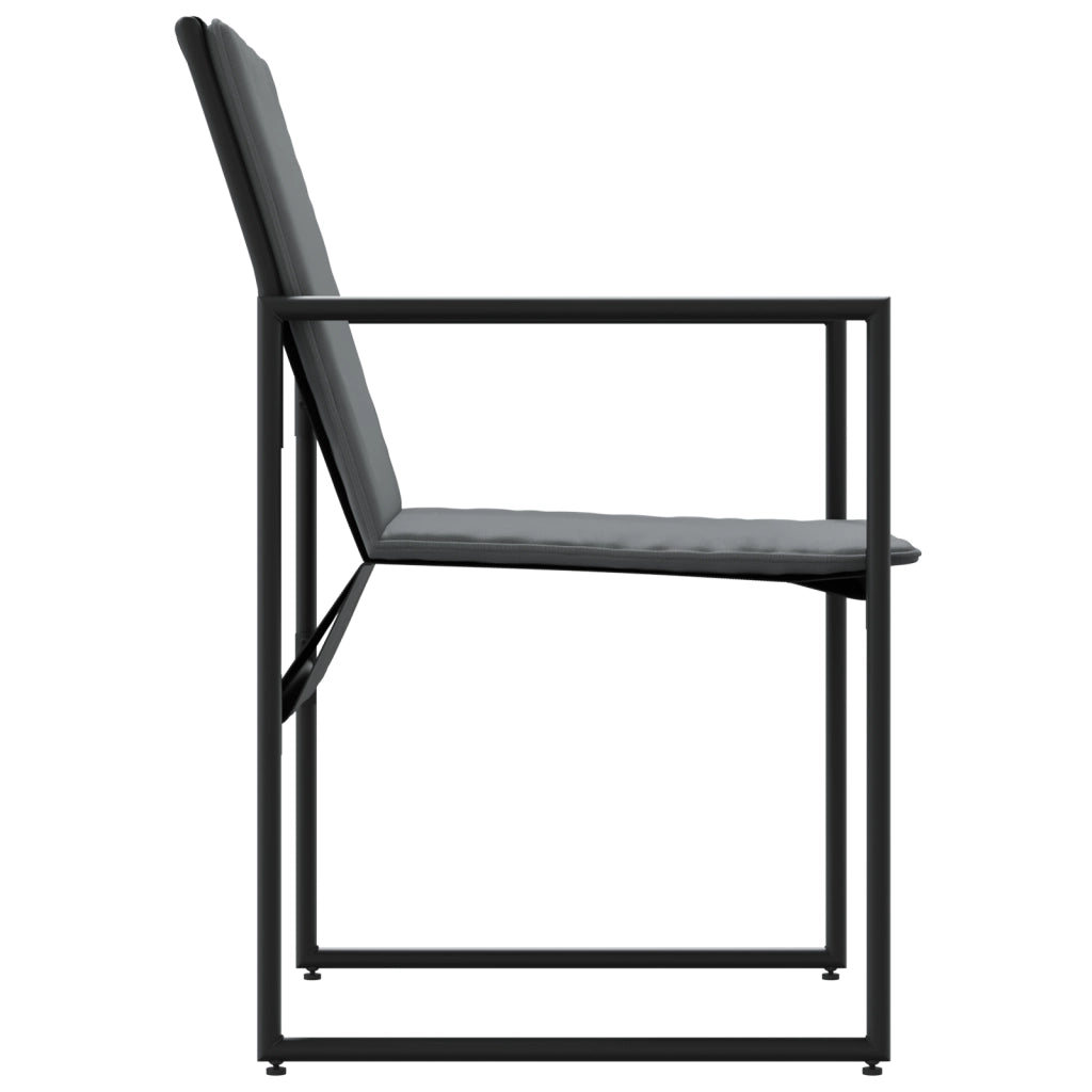 Poltrone da Giardino con Cuscini 4 pz Nero Textilene