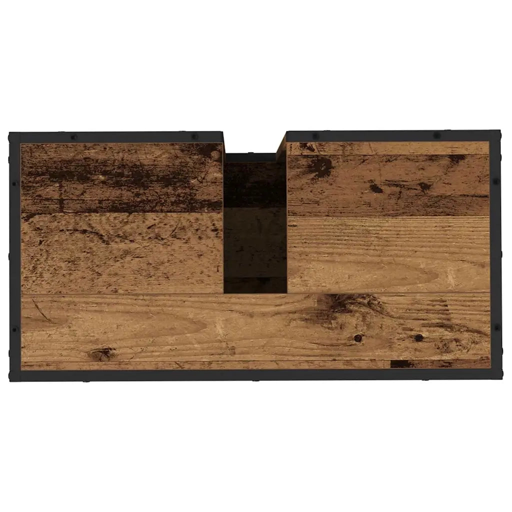 Set di mobili per il bagno con lo scaffale 3 pcs Legno vecchio 3402360