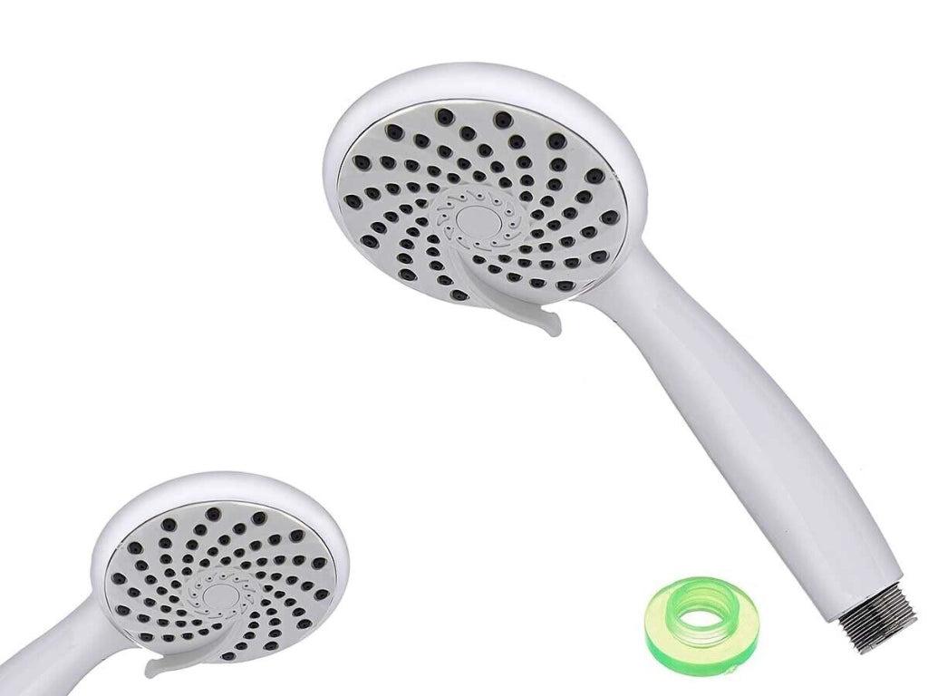 Doccetta di ricambio Anticalcare Risparmio Idrico del 30% Ugelli in Silicone Silver