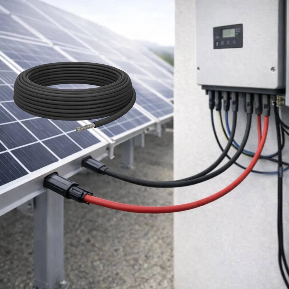 Cavo solare unipolare nero 6 mm² en 50618 per impianti fotovoltaici *** lunghezza metri 25, confezione 1