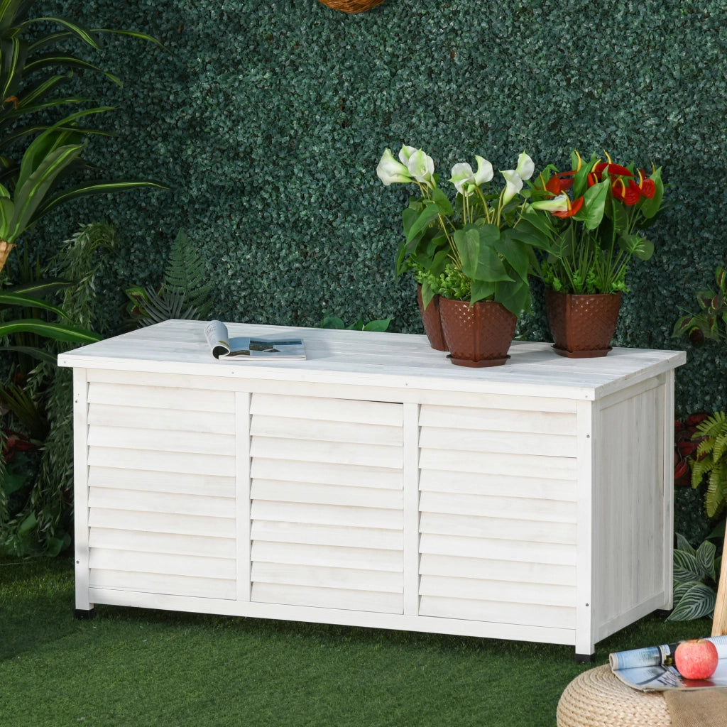 Baulo Giardino Legno Impermeabile ¨C zephmum ¨C Bianco 127x56x60 cm
