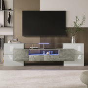 Mobile TV con LED; 200 x 35 x 60 cm; MDF; grigio