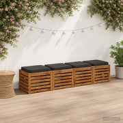 Cuscini per Sedia in 4 Pezzi VUGHT 4 pcs 100% Poliestere 946279