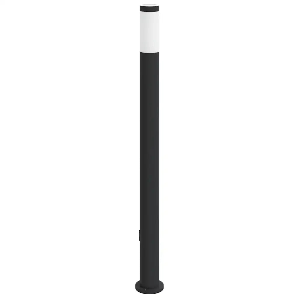 Lampada a paletto con presa elettrica 110 cm Acciaio Inox IP44 4006039