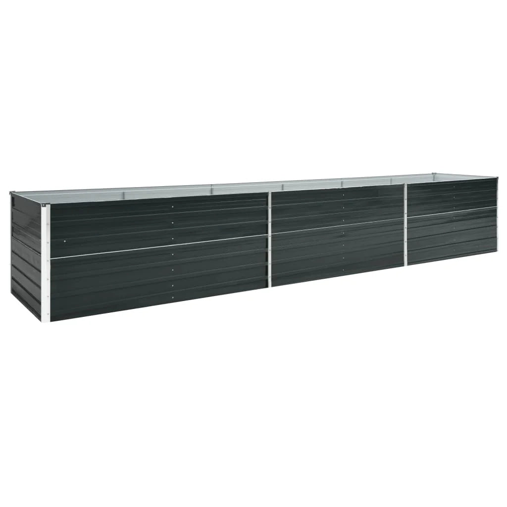 Fioriera rialzata per piante e fiori acciaio zincato 480 x 80 x 77 cm antracite 02_0001126