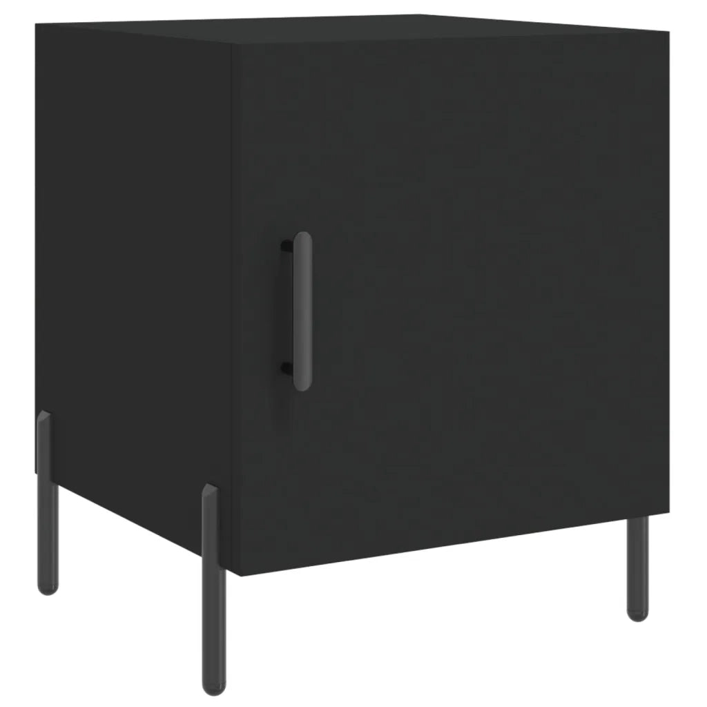 Comodini 2 pz-Set di 2 Tavolino da notte Neri 40x40x50 cm in Legno Multistrato 879182