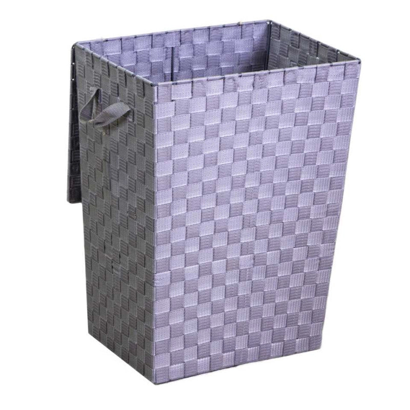 Cestone poliestere grigio rettangolare cm 40x30h53