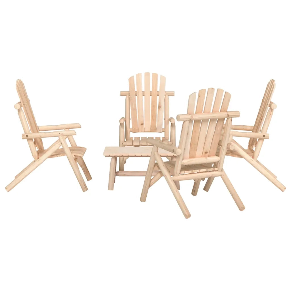 Set Divani da Giardino 5 pz in Legno Massello di Abetecod mxl 76486