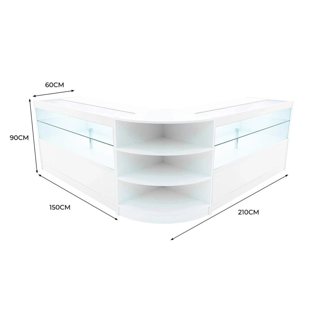 Set Banconi Andromeda LED C1500 x2 e LM60 – Bianco, Vetro, Chiavi