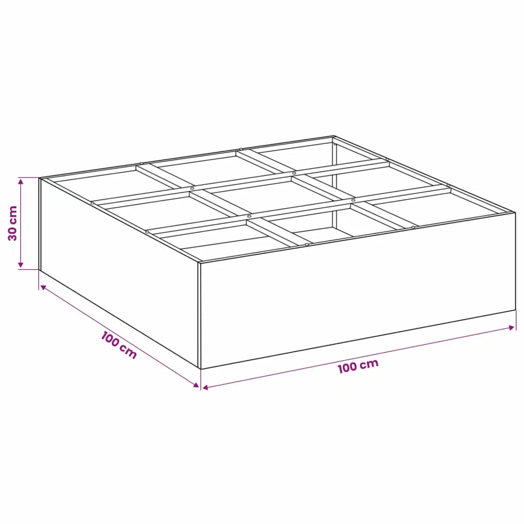 Vaso da giardino Bianco 100 x 100 x 30 cm 8005744