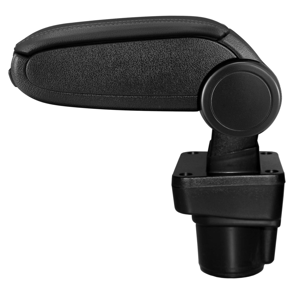 [pro.tec] Bracciolo centrale per Ford Ka+ (da 2014) - Rivestimento in similpelle nero con cuciture nere - con vano