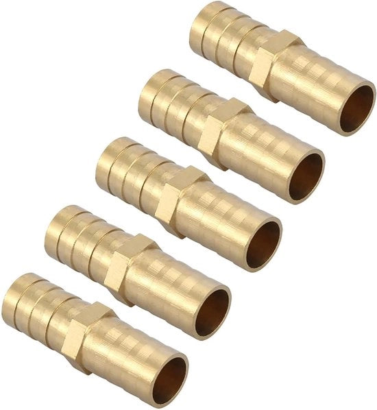 Connettori di giunzione a destra per tubi idraulici - Adattatore di collegamento per tubi - 12mm - 5pz.