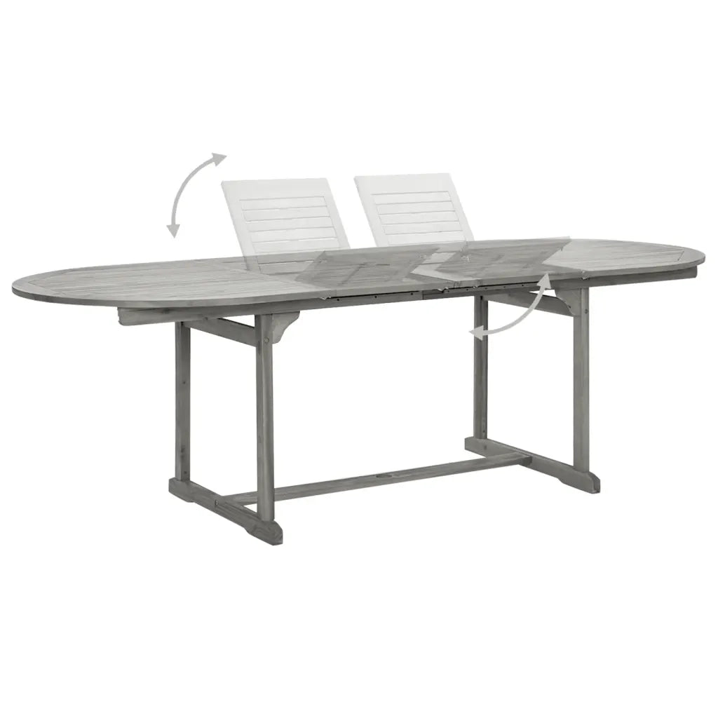 Set da Pranzo per Giardino 7 pz in Legno Massello di Acacia 3079649