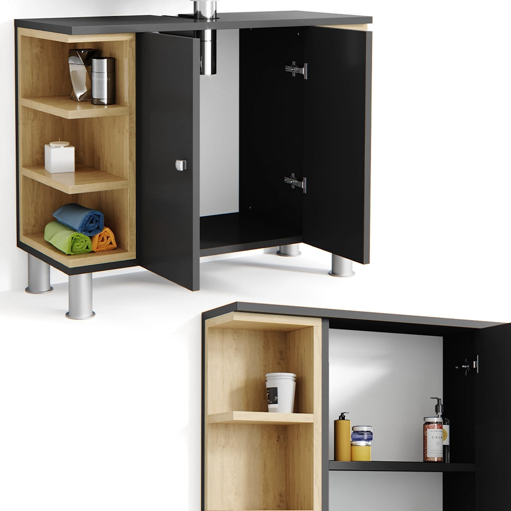 Vicco Set mobili bagno Antracite 2 parti