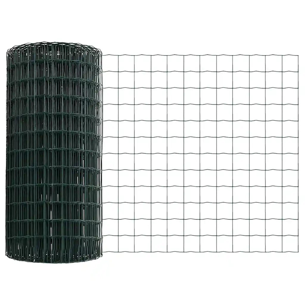 Recinzione con Posto Verde 0,8 x 25 m Acciaio e PVC