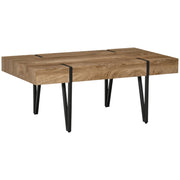 Tavolino da caff¨¨ ¨C zephmum ¨C Nero + Marrone 105x60x42 cm