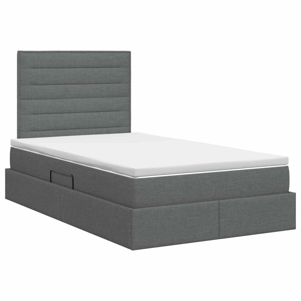Letto con contenitore e materasso Grigio Scuro 120 x 200 cm 3459433