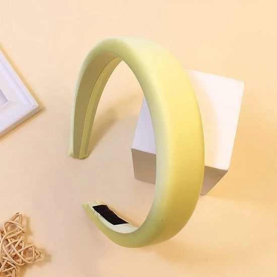 Cintura Retro Tessuta - Cintura Larga - Tessuta/Intrecciata - Accessori Capelli Donna - Giallo Chiaro - Unico Misura Adatta a Molte Donne