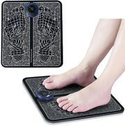 Mat per massaggi al piede – apparecchio per massaggi al piede – Massaggiatore per piedi – Migliora la circolazione del sangue – 31 x 28 cm – Nero – PU