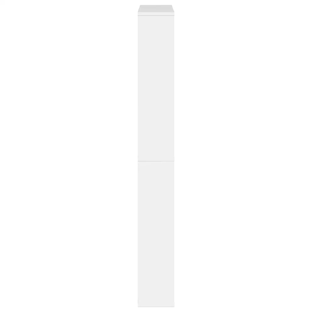Scarpiera con Specchio a 4 Livelli Bianco lucido 63x17x134 cm 3228276