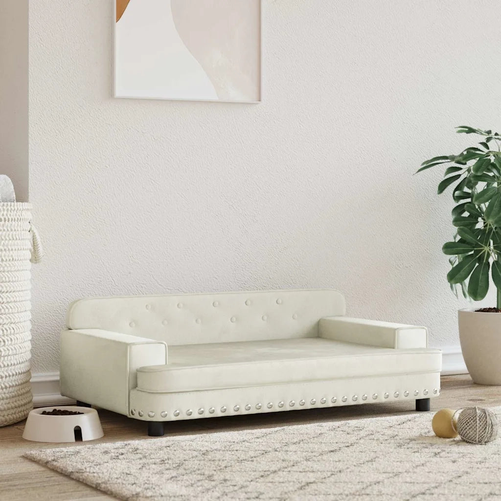 Lettino per Cani Crema 90x53x30 cm in Vellutocod mxl 71185
